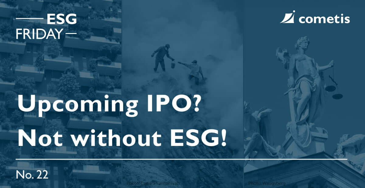 Upcoming IPO? Not without ESG!